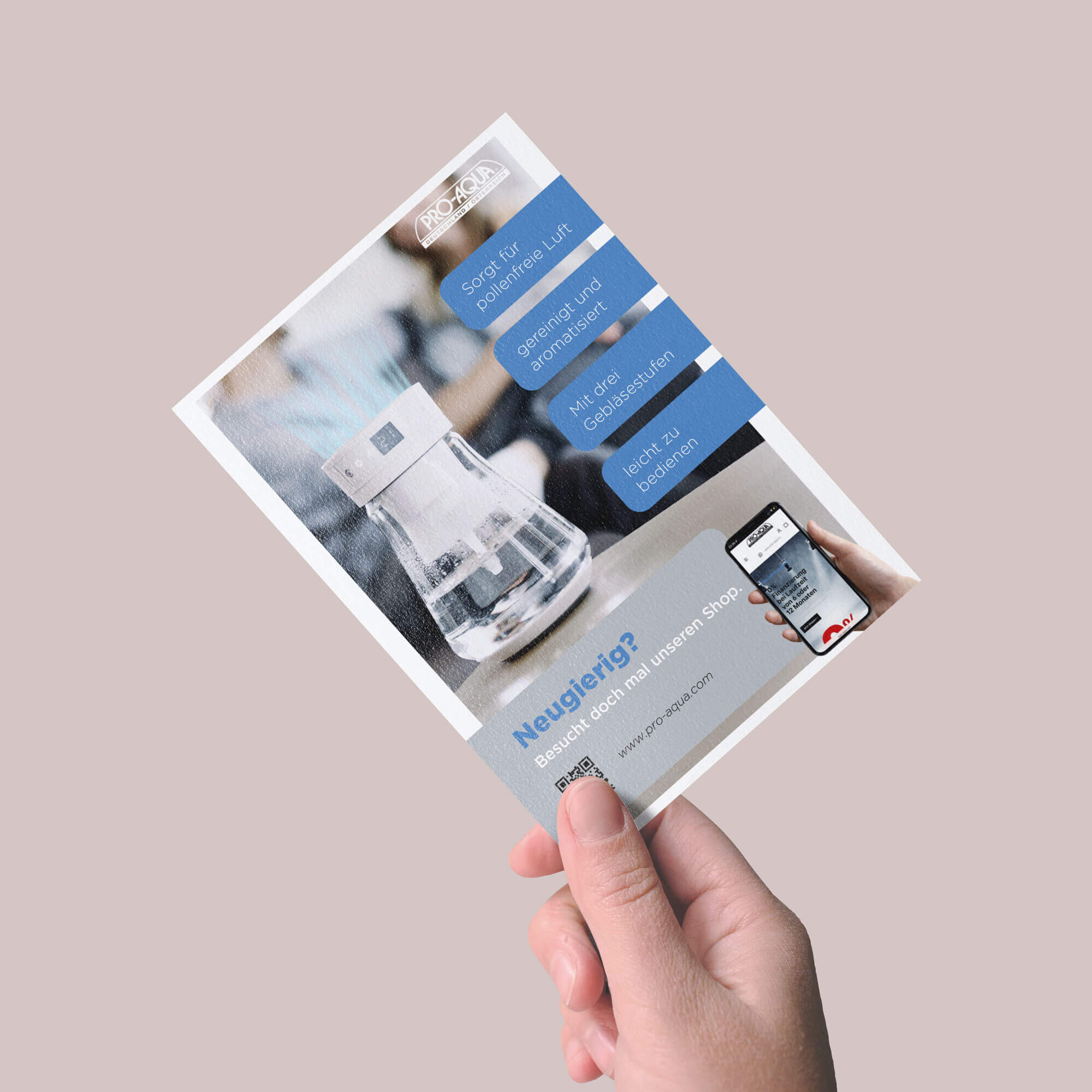 Ein Mockup vom ein Luftfilter